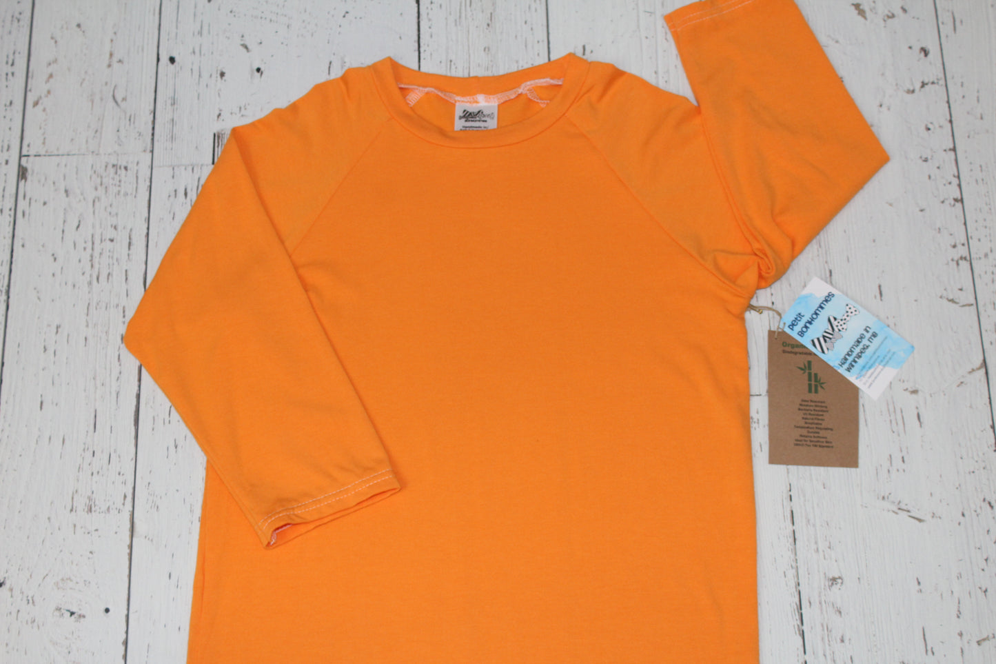 Bamboo Raglan - Neon Orange