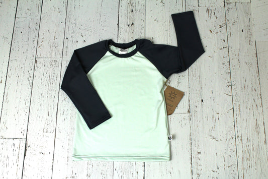 Activewear/Rashguard Raglan - Aqua/Charcoal