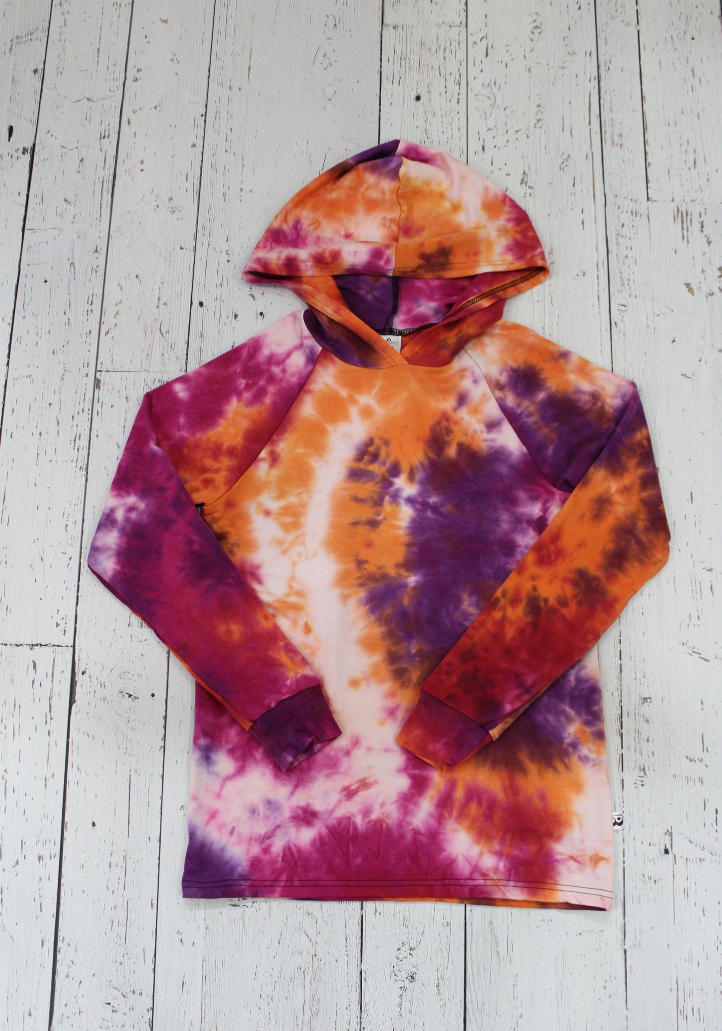 Bamboo Hoodies Tie Dye - Orange/Purple/Fuschia