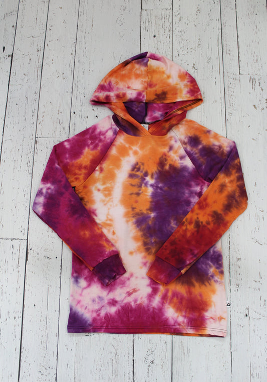 Bamboo Hoodies Tie Dye - Orange/Purple/Fuschia