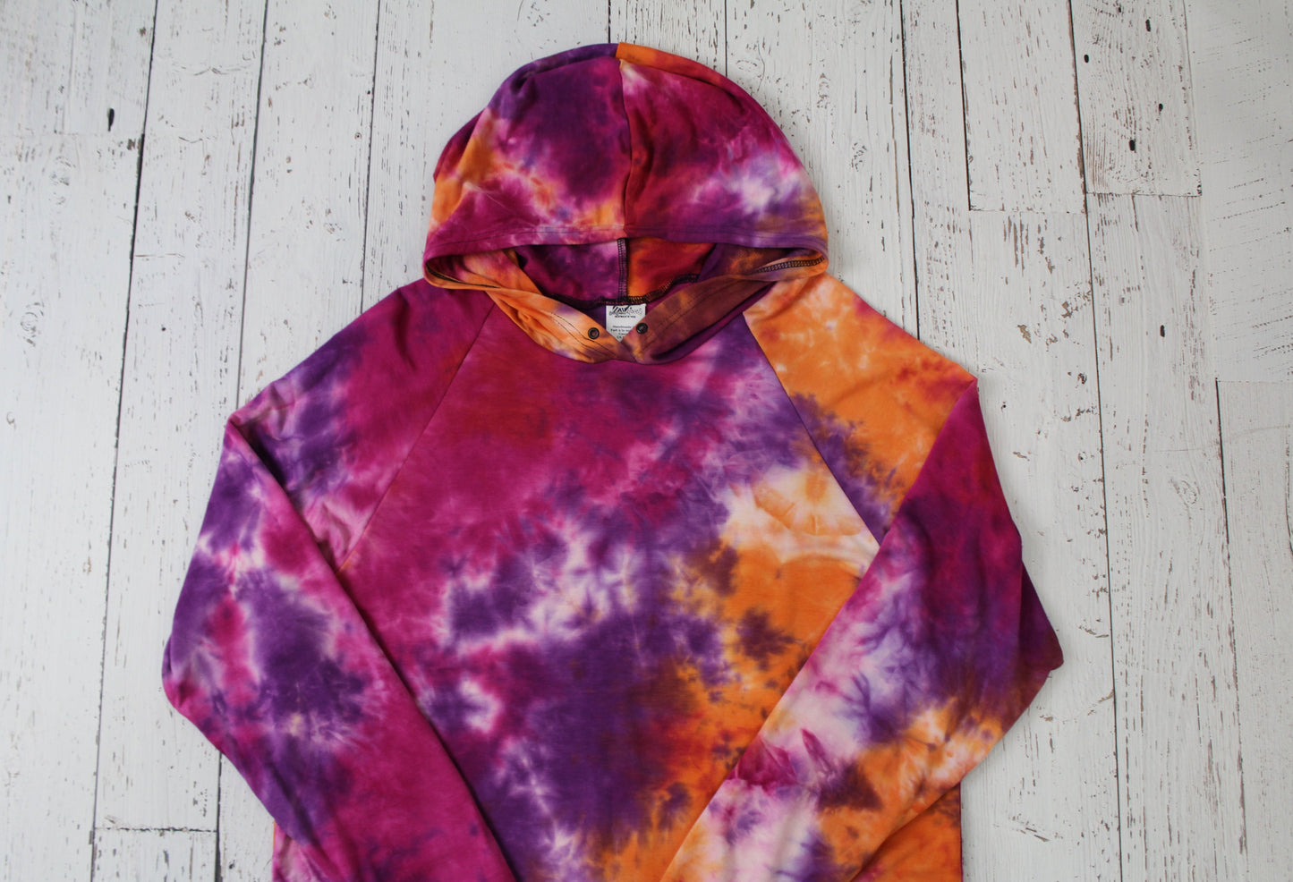 Bamboo Hoodies Tie Dye - Orange/Purple/Fuschia