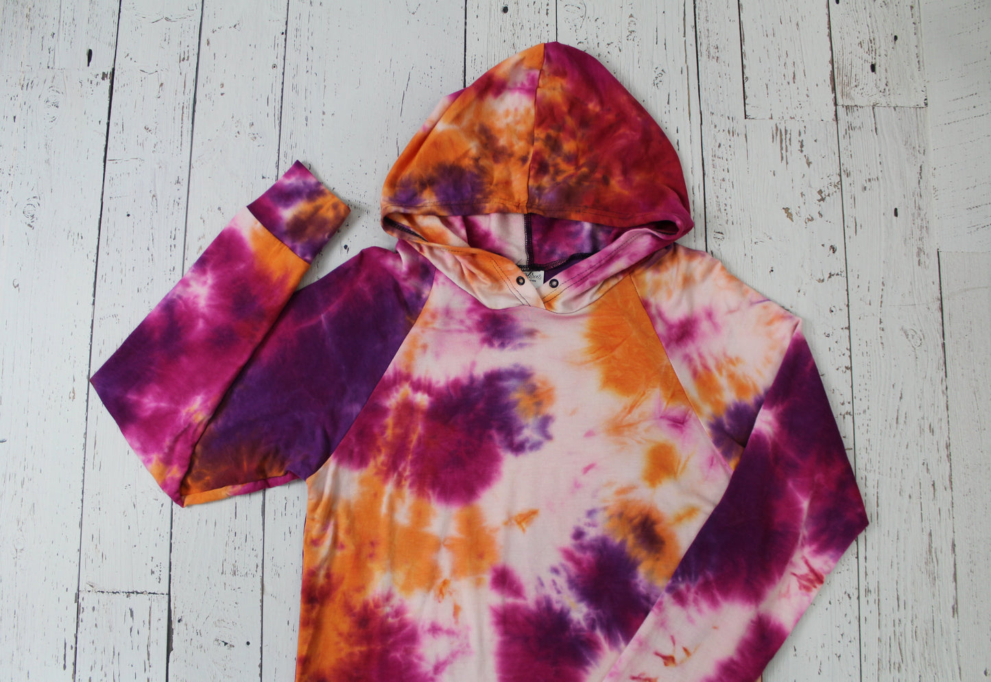 Bamboo Hoodies Tie Dye - Orange/Purple/Fuschia