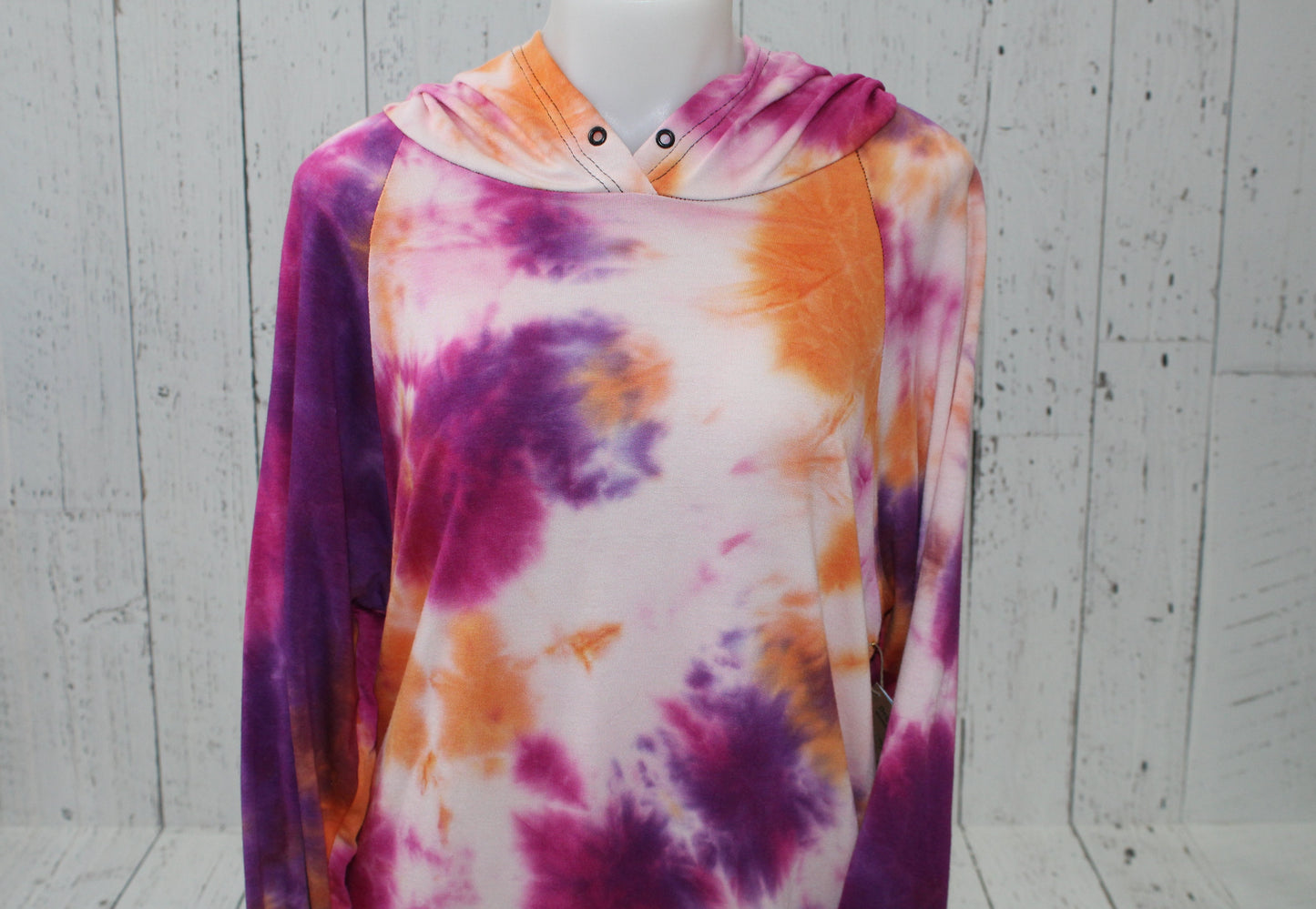 Bamboo Hoodies Tie Dye - Orange/Purple/Fuschia