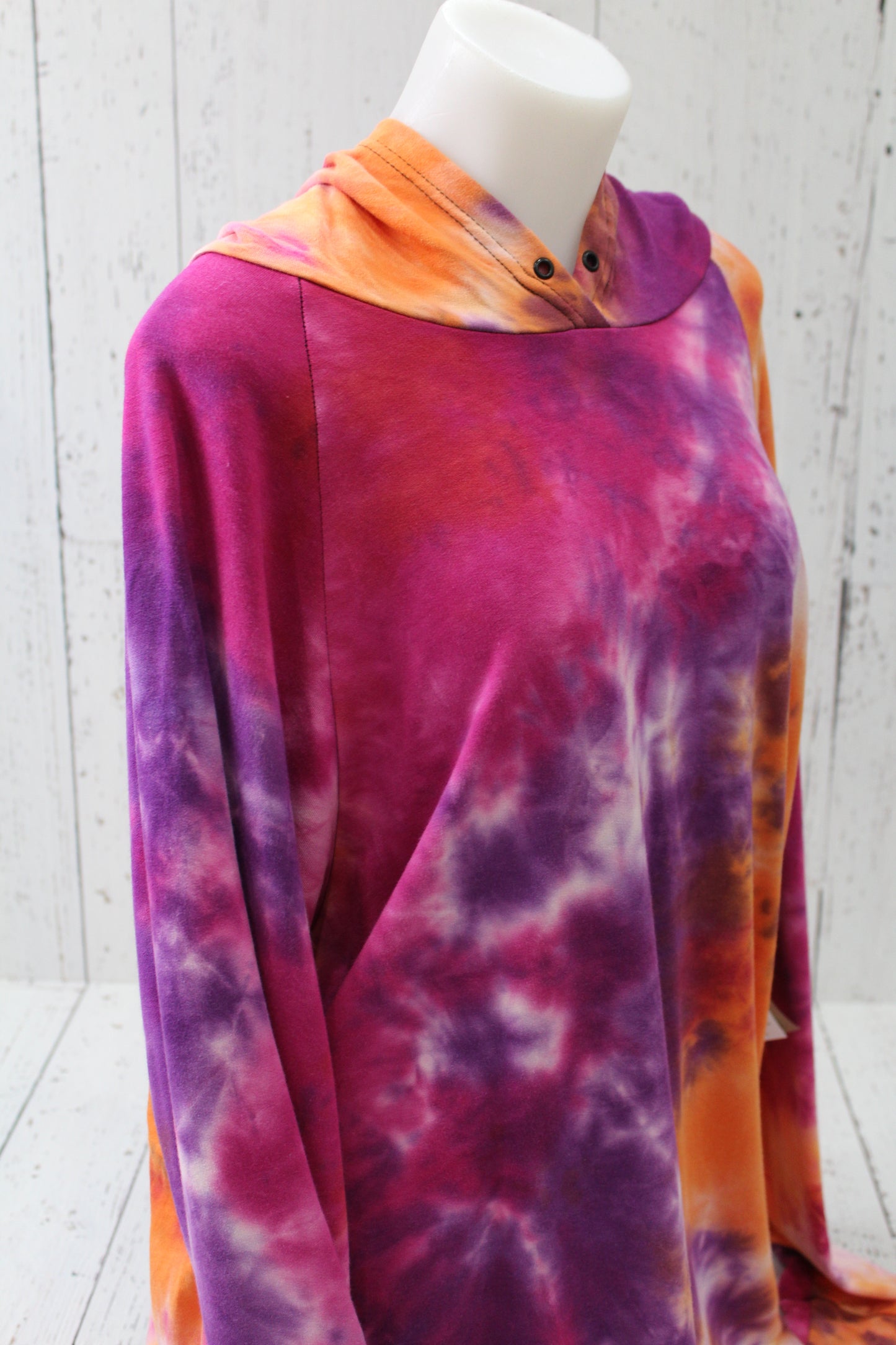 Bamboo Hoodies Tie Dye - Orange/Purple/Fuschia