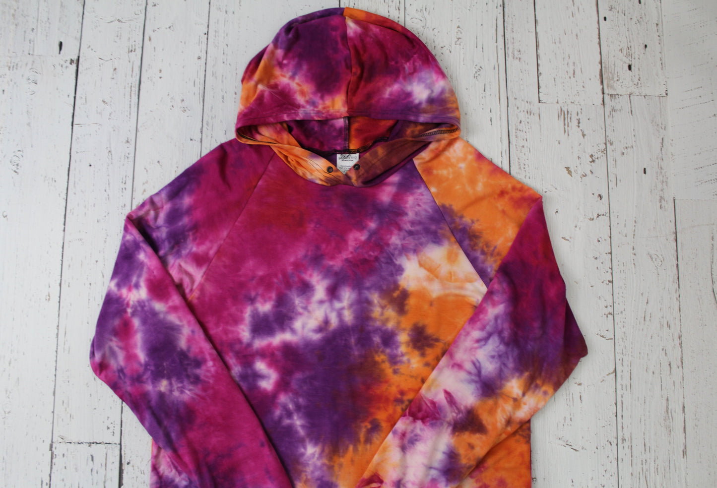 Bamboo Hoodies Tie Dye - Orange/Purple/Fuschia