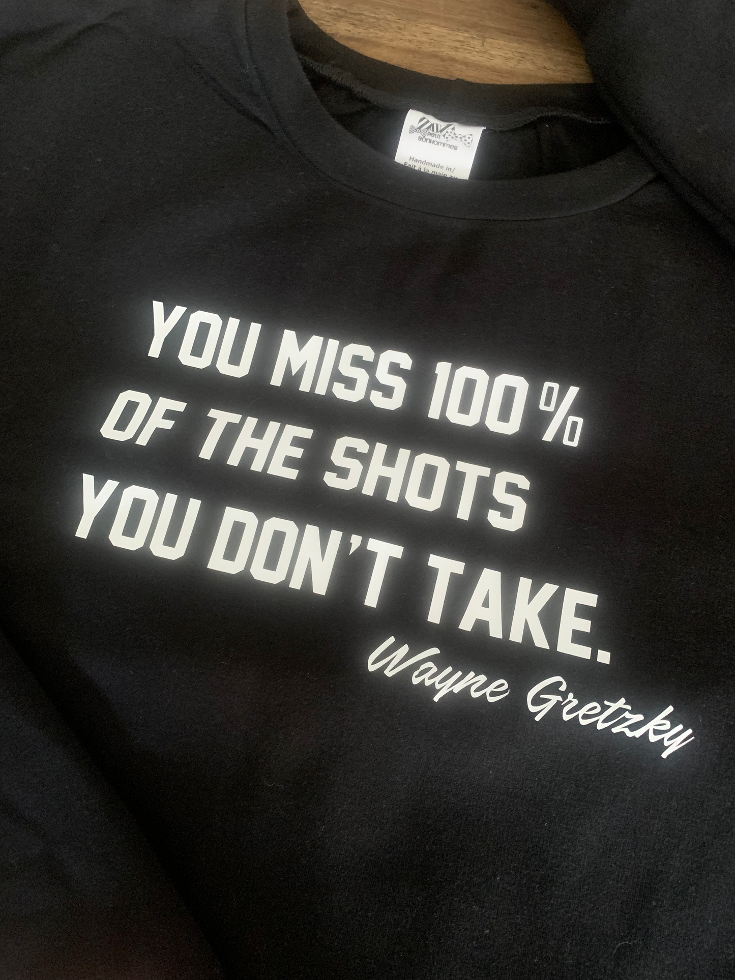 Bamboo Unisex Pullover Sweater - Wayne Gretzky Quote