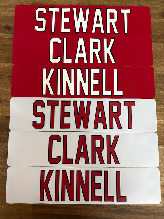 Name Bars - Custom Order - Double Colour - Individual Item