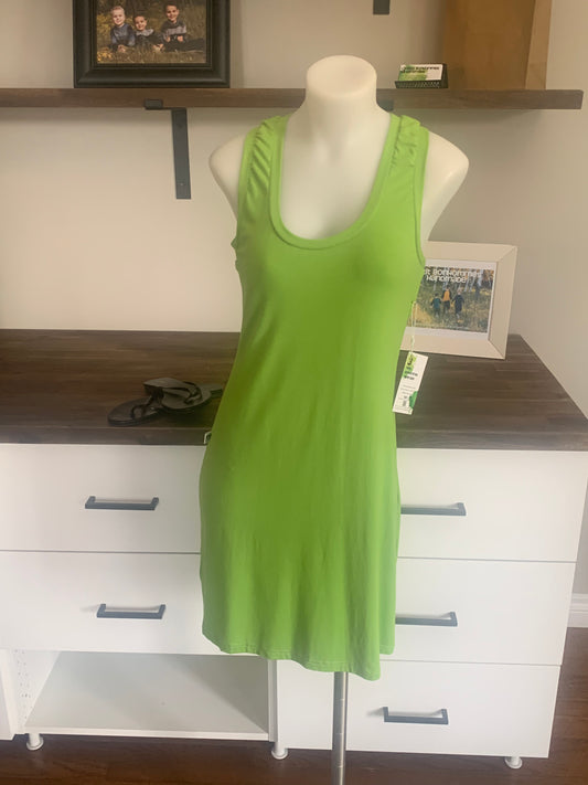 Bamboo Women's Racerback Tank Dress - Neon Green