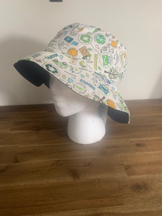 Bucket Hat - Reduce Reuse Recycle Green