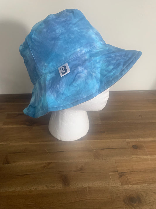 Bucket Hat - Custom Tie Dye - Blue