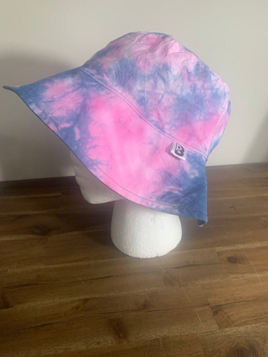 Bucket Hat - Custom Tie Dye - Pink Blue