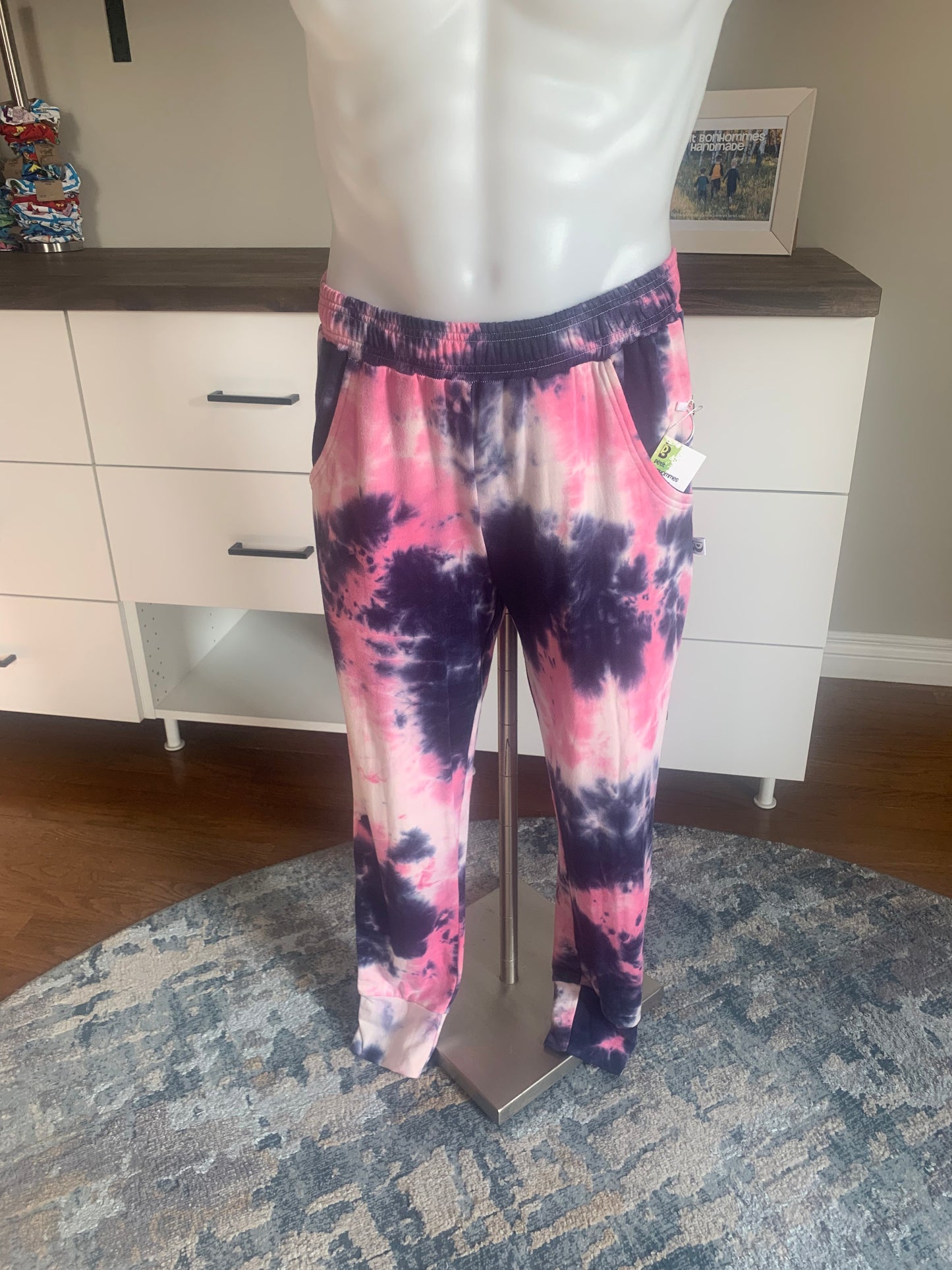 Bamboo Jogger Pants Tie Dye - Pink/Navy