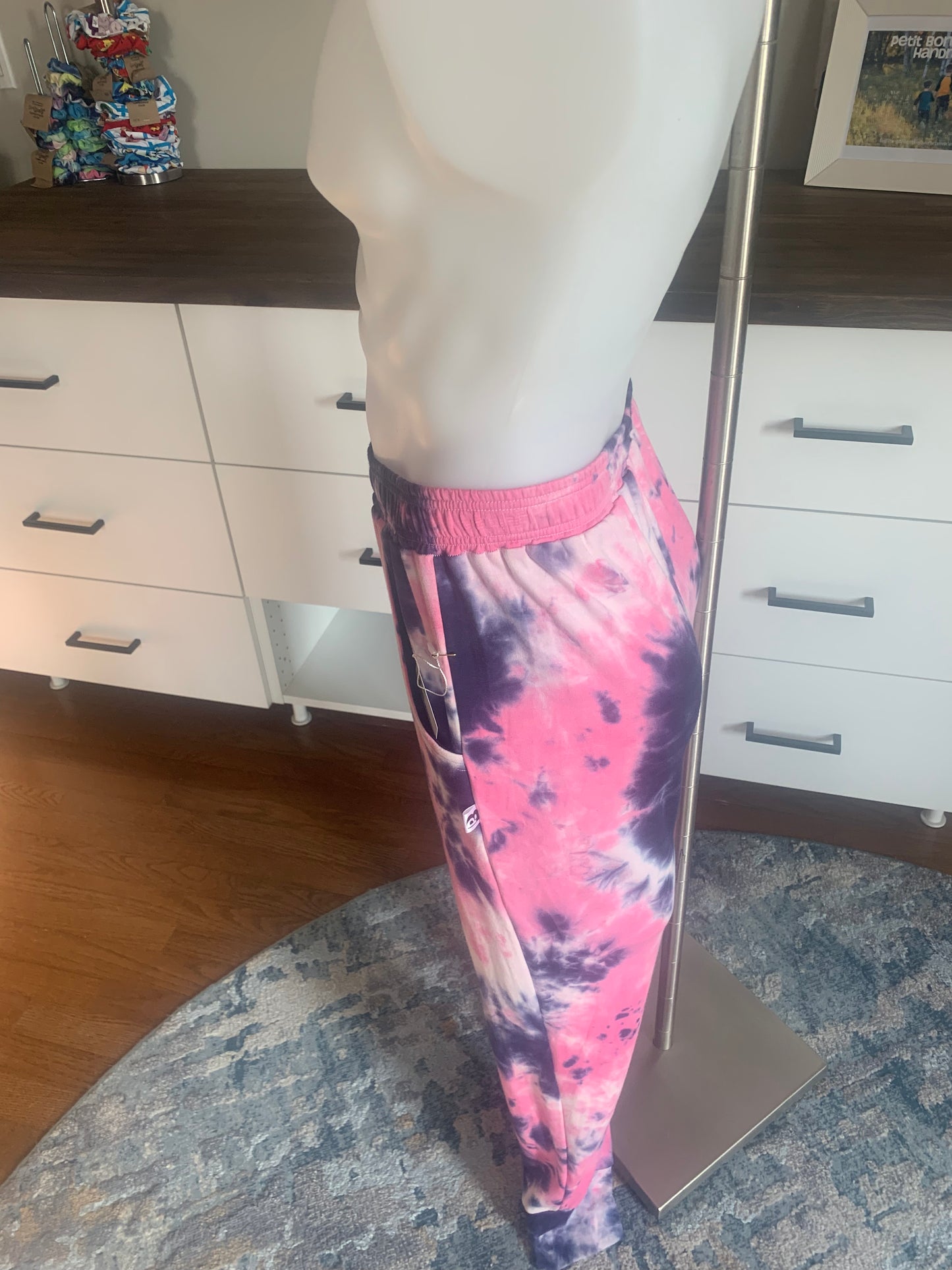 Bamboo Jogger Pants Tie Dye - Pink/Navy