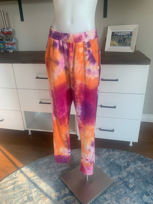 Bamboo Jogger Pants Tie Dye - Orange/Fuschia/Purple