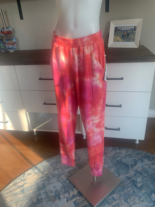 Bamboo Jogger Pants Tie Dye - Coral/Raspberry