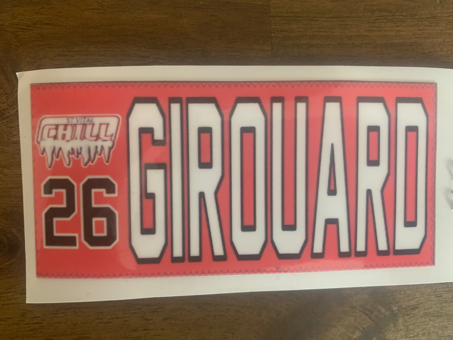 Custom Decals - Sports Team Logo Jersey Number Custom Design - Water Bottles Helmets