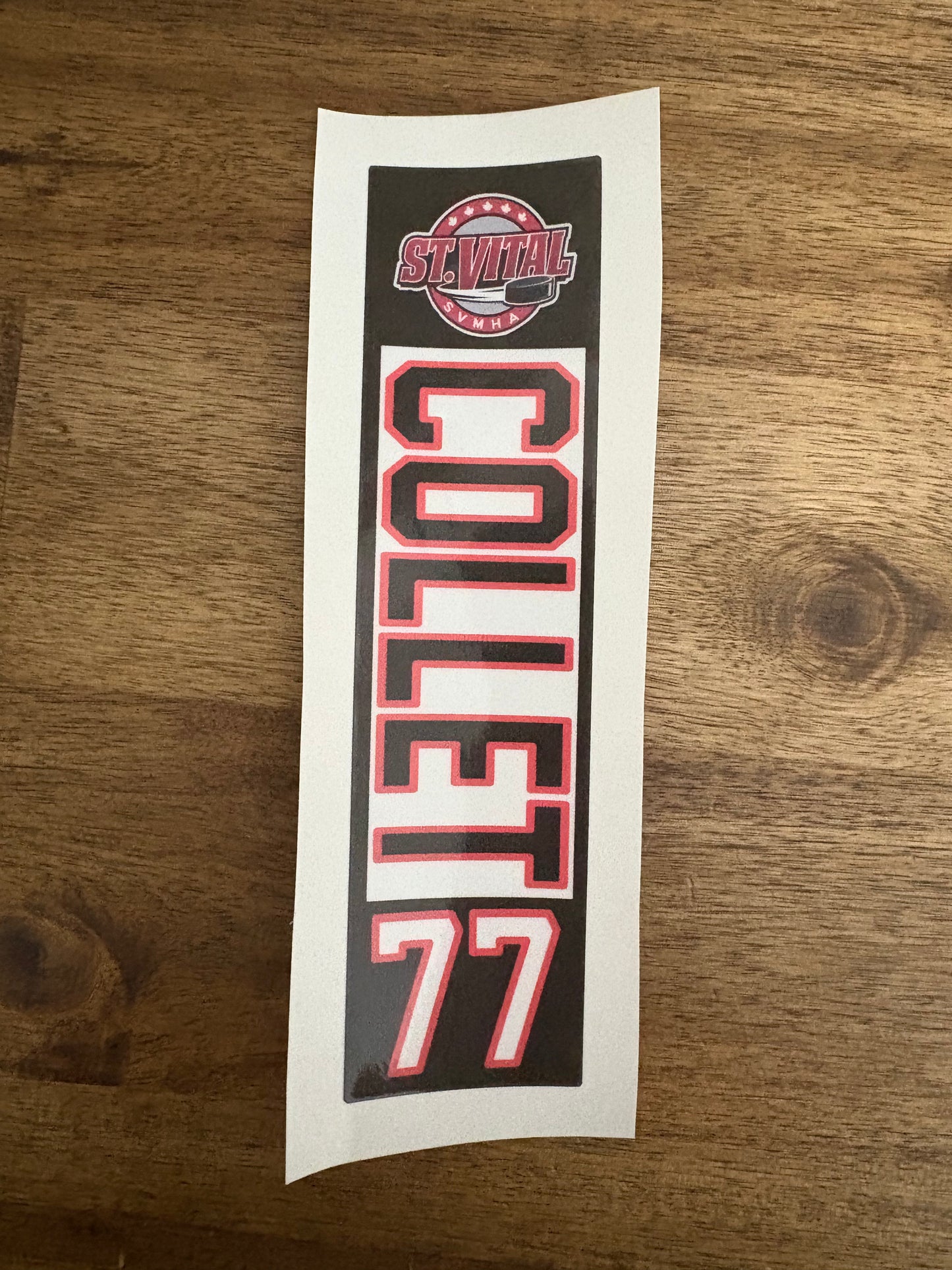 Custom Decals - Sports Team Logo Jersey Number Custom Design - Water Bottles Helmets