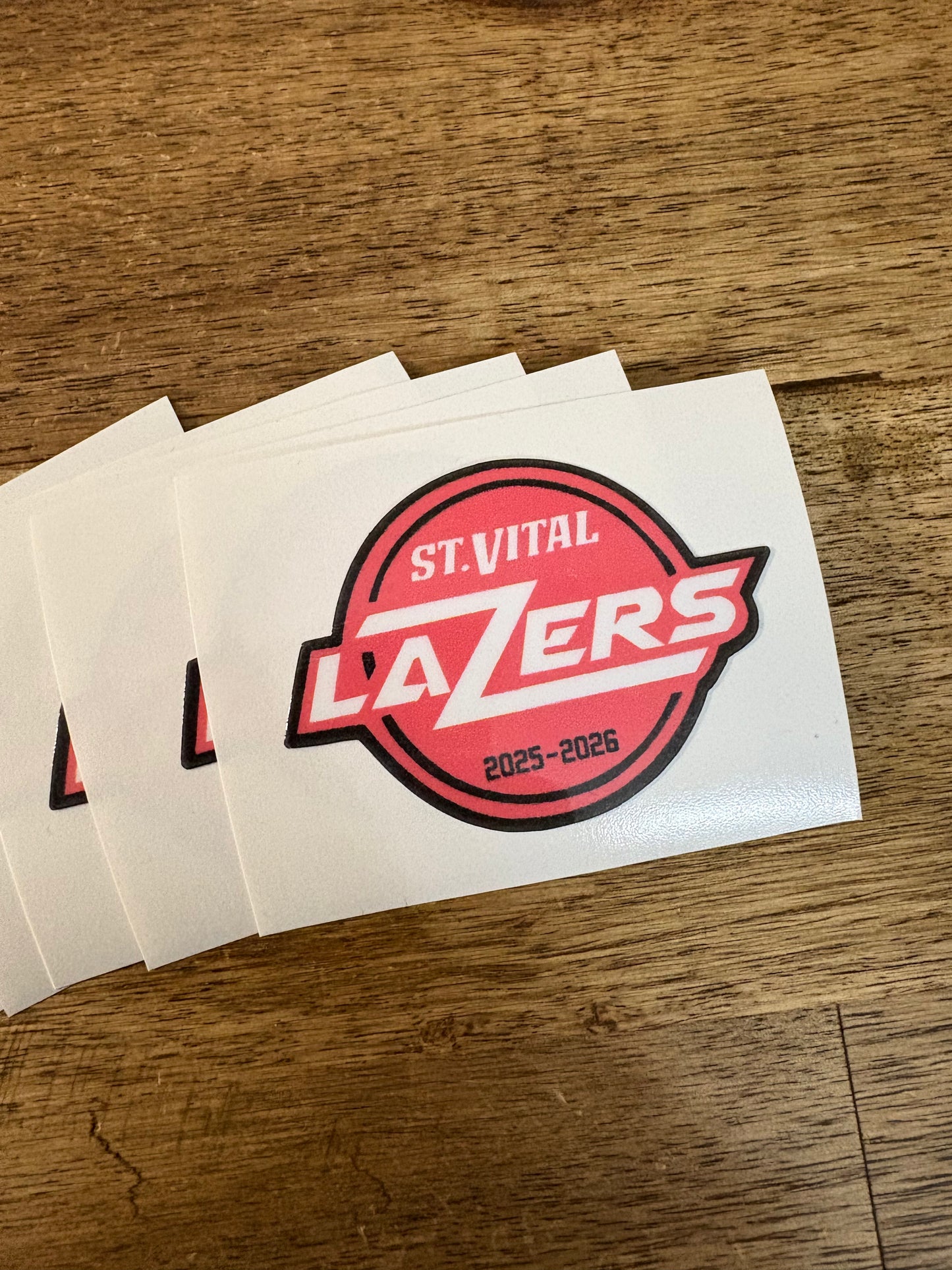 Custom Decals - Sports Team Logo Jersey Number Custom Design - Water Bottles Helmets