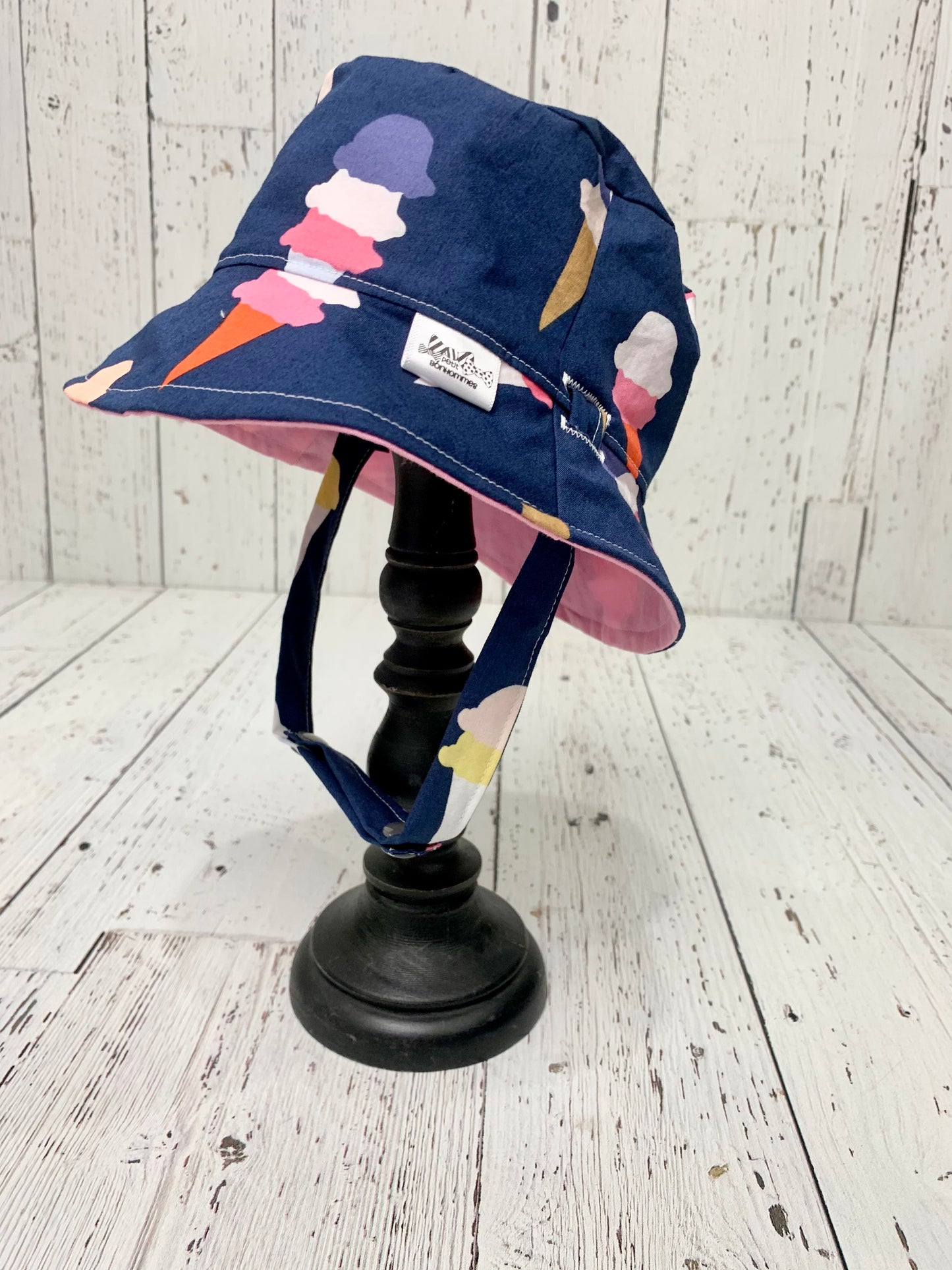 Bucket Hat - Ice Cream Cones on Navy