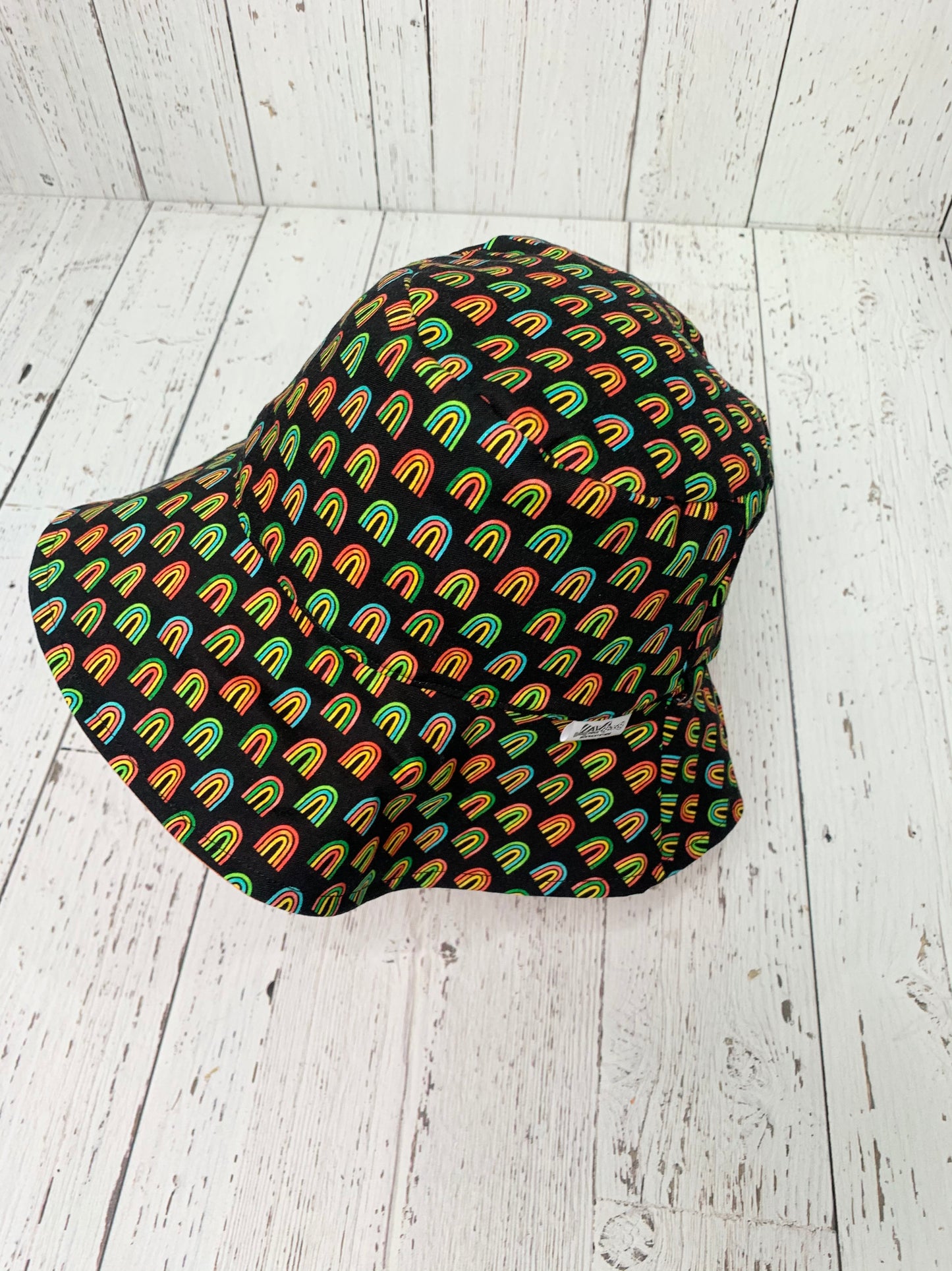 Bucket Hat - Rainbows on Black