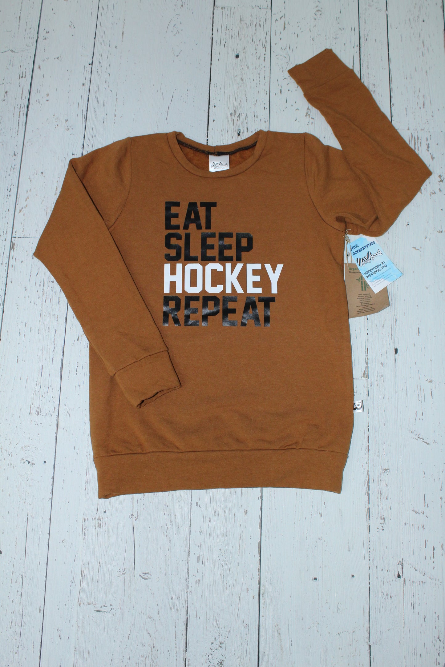 Bamboo Unisex Pullover Sweater - Eat Sleep Hockey Repeat