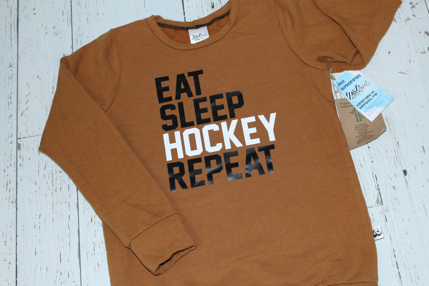Bamboo Unisex Pullover Sweater - Eat Sleep Hockey Repeat