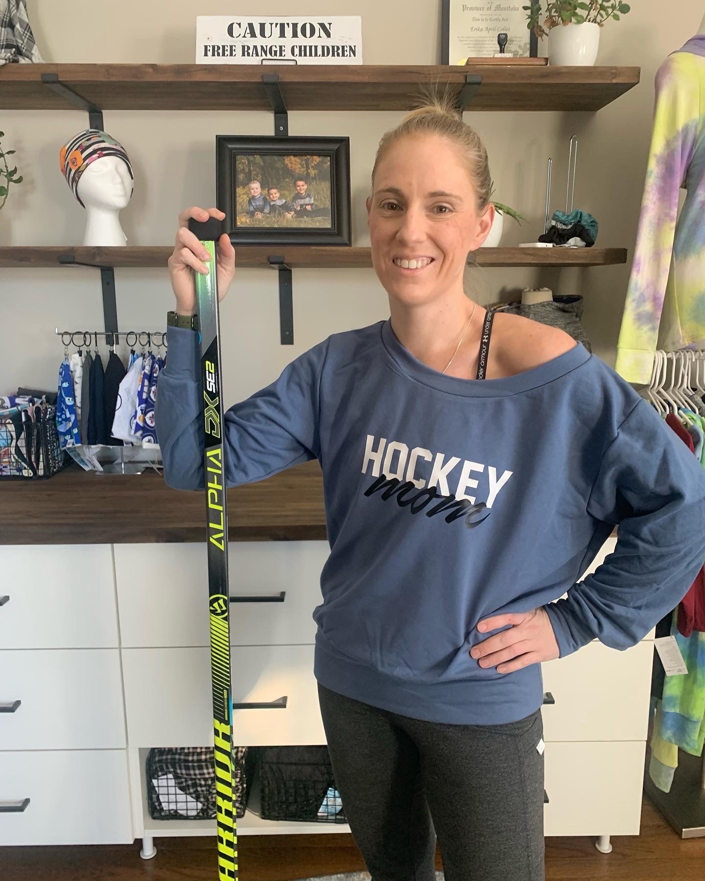 Bamboo Women's Pullover Sweater - Hockey Mom