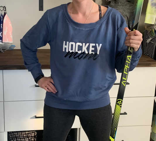 Bamboo Women's Pullover Sweater - Hockey Mom