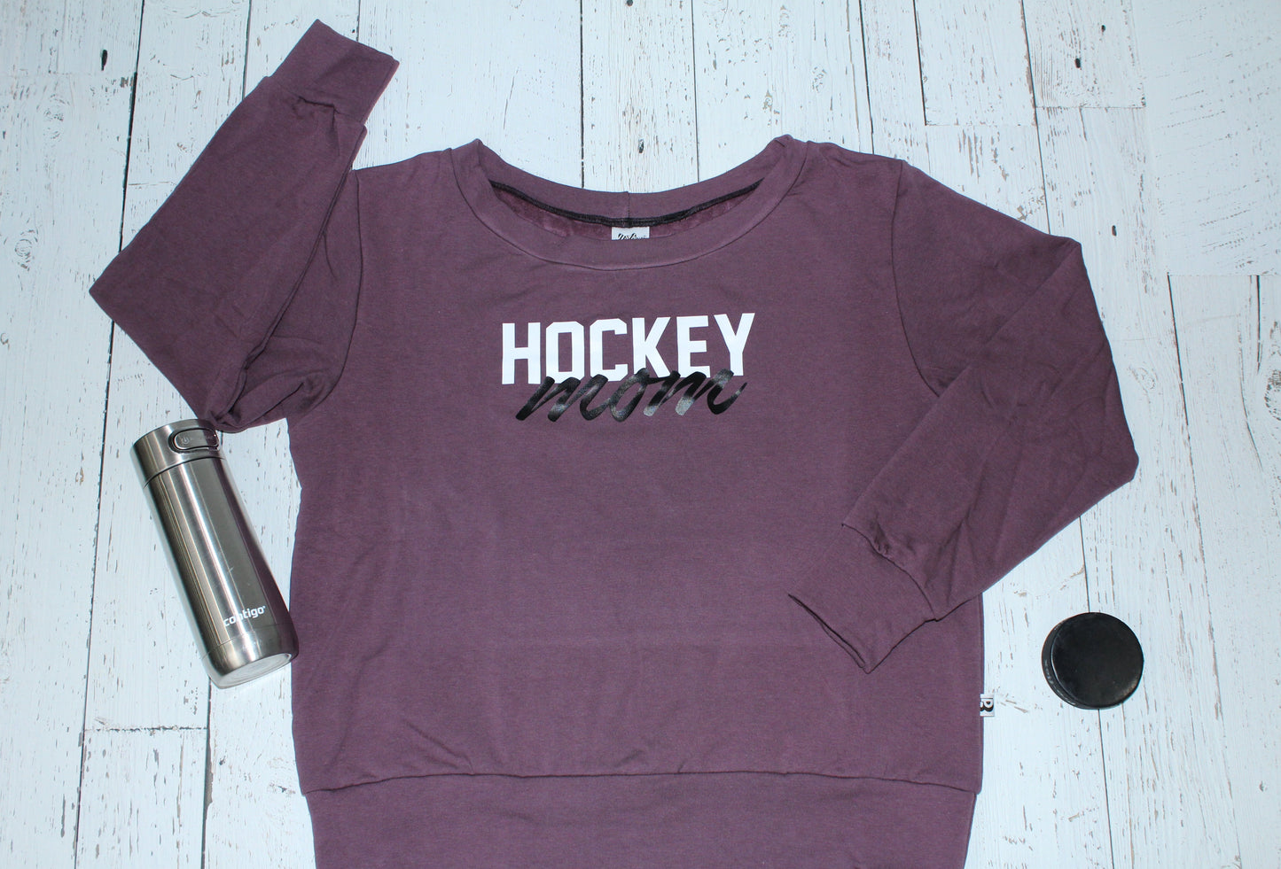 Bamboo Women's Pullover Sweater - Hockey Mom