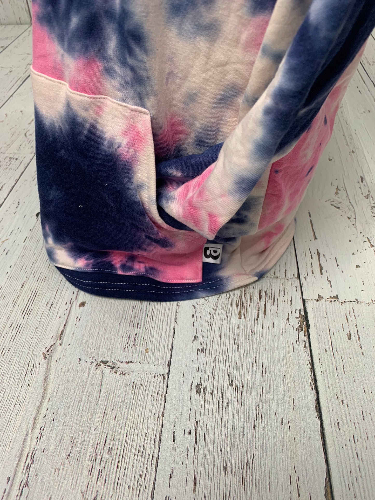 Bamboo Hoodies Tie Dye - Pink/Navy