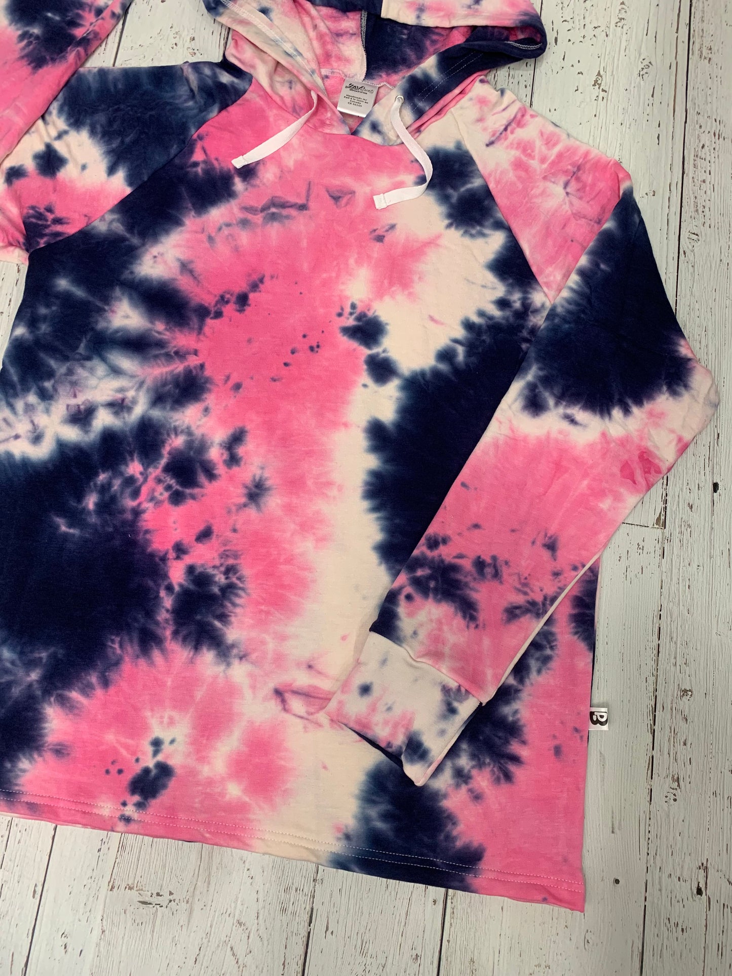 Bamboo Hoodies Tie Dye - Pink/Navy