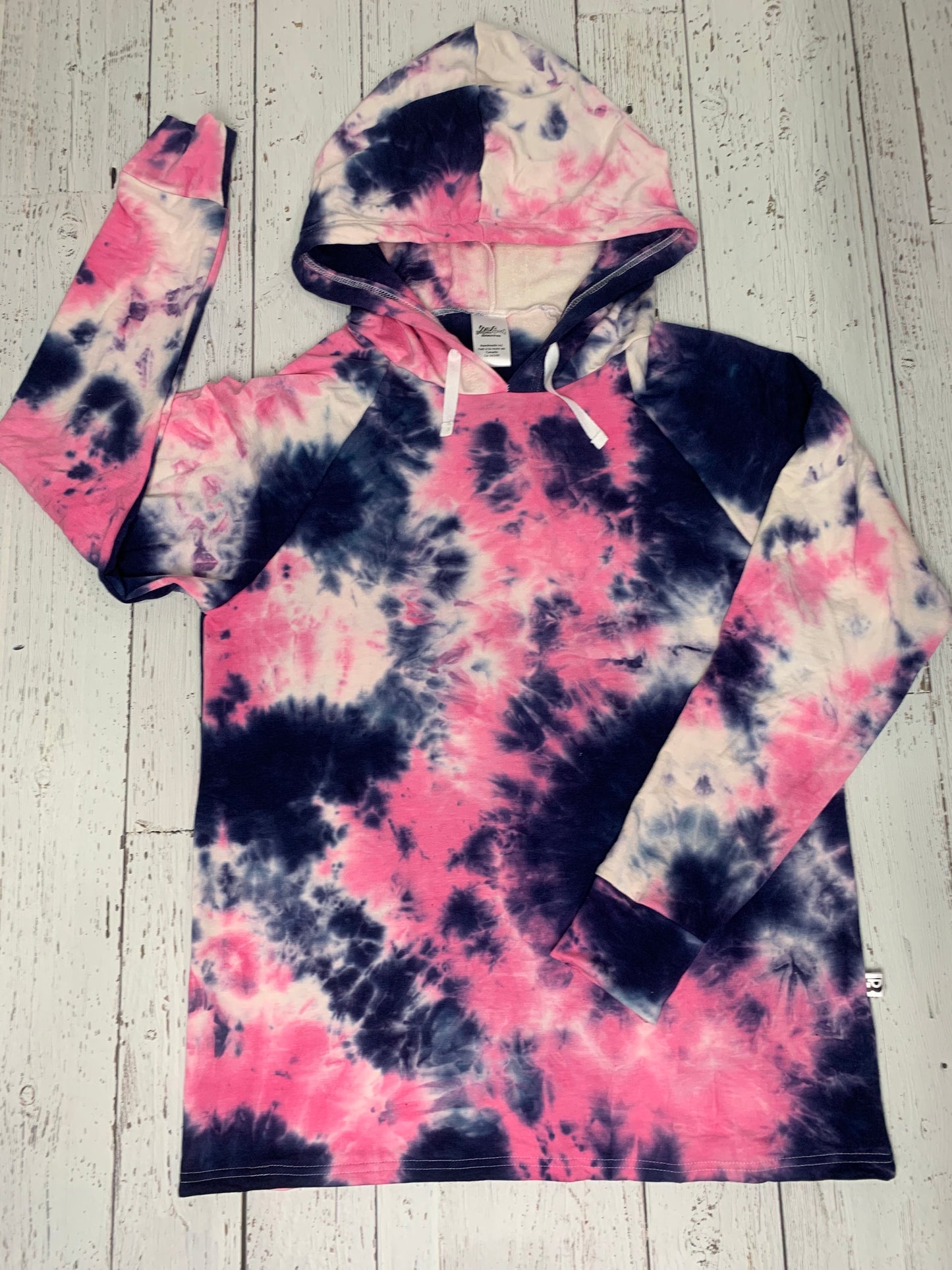 Bamboo Hoodies Tie Dye - Pink/Navy