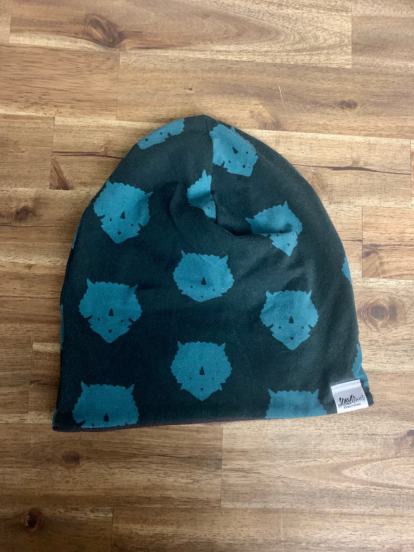 Slouchy Toque - Teal Triceratops Dinosaur