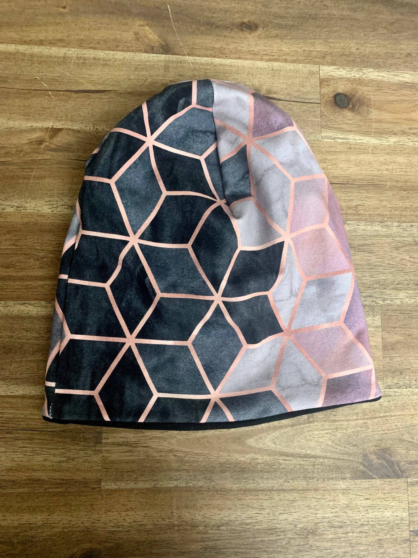 Slouchy Toque - Rose Gold Geometric