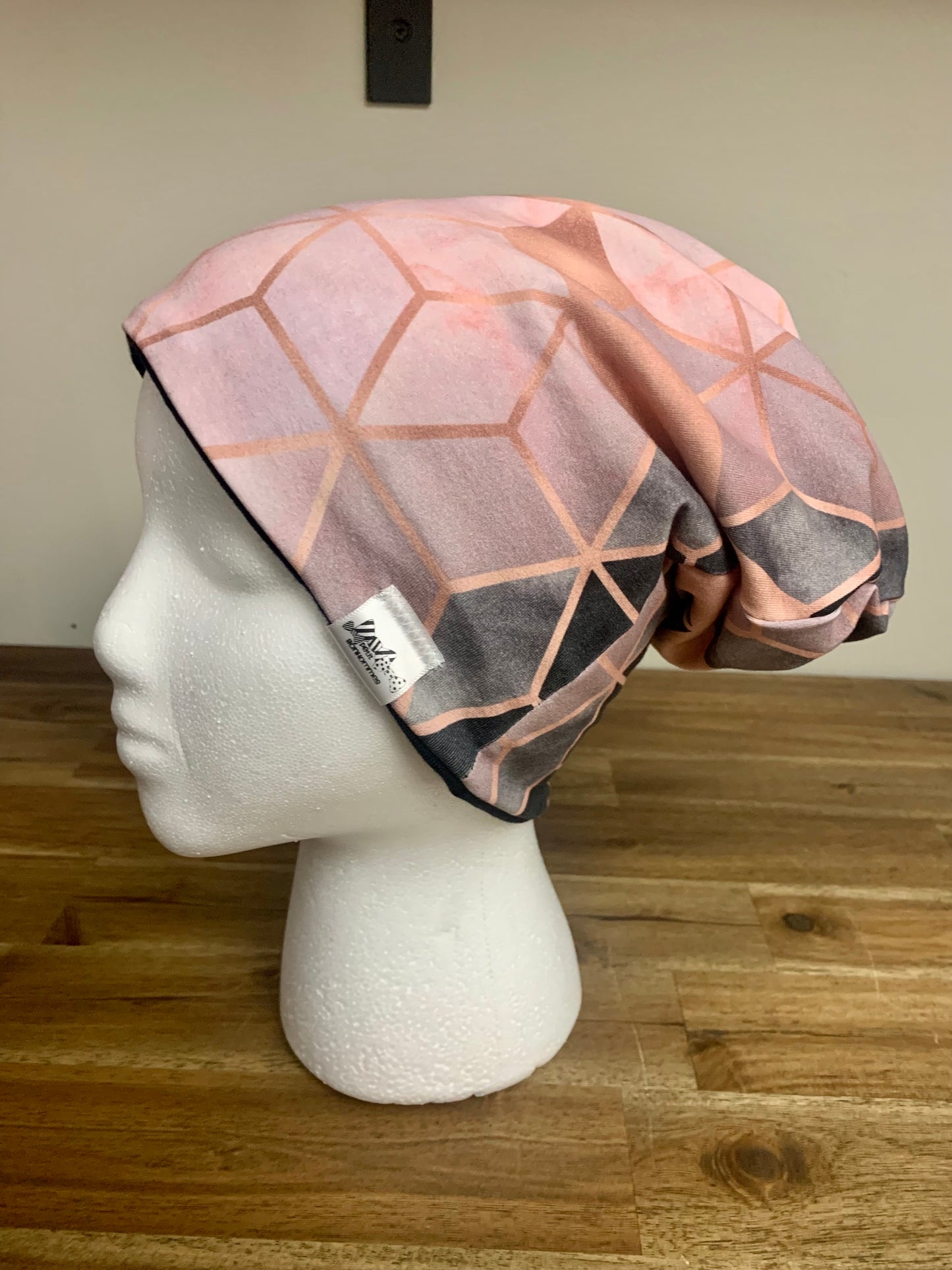 Slouchy Toque - Rose Gold Geometric