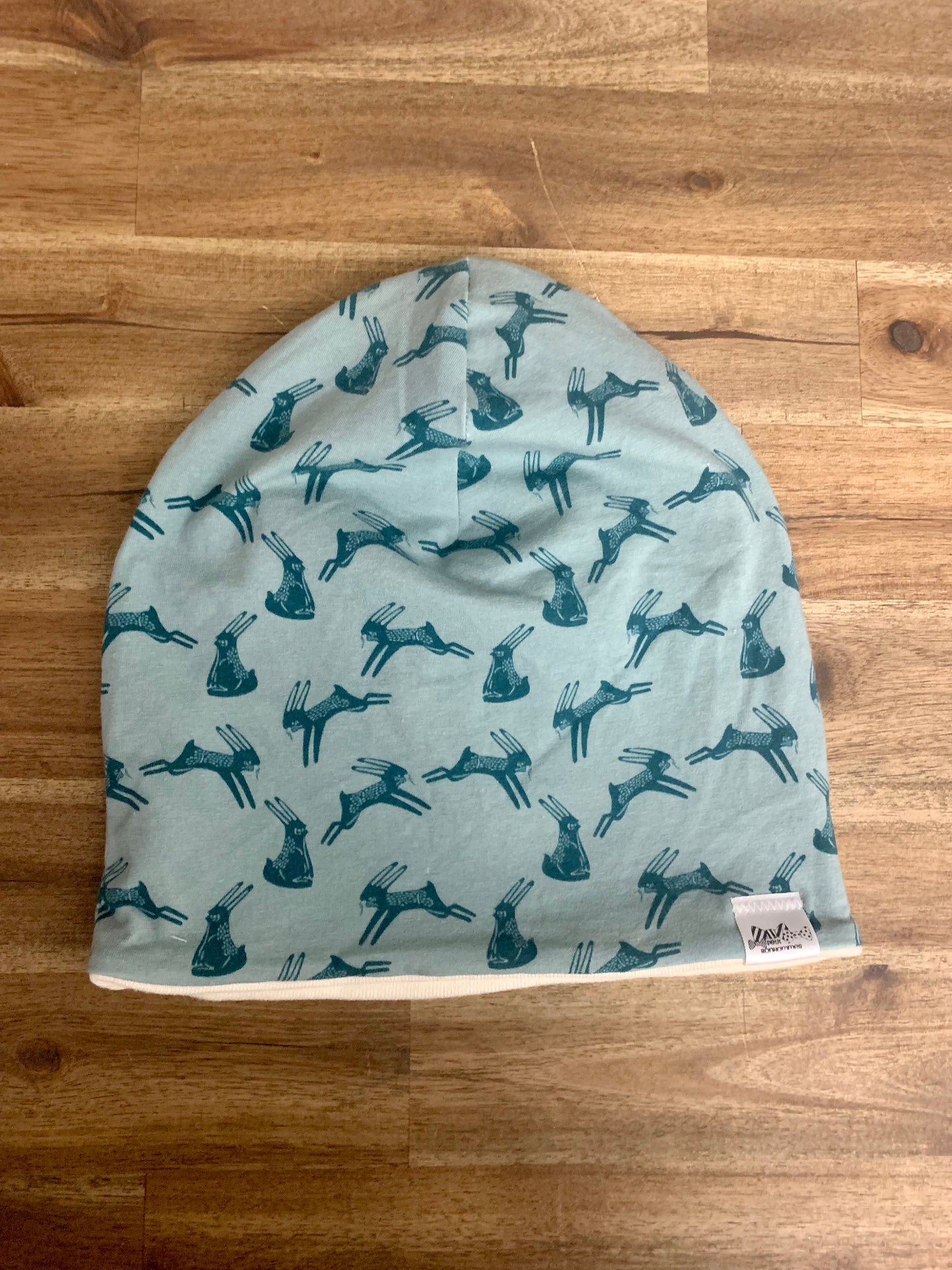 Slouchy Toque - Teal Bunny