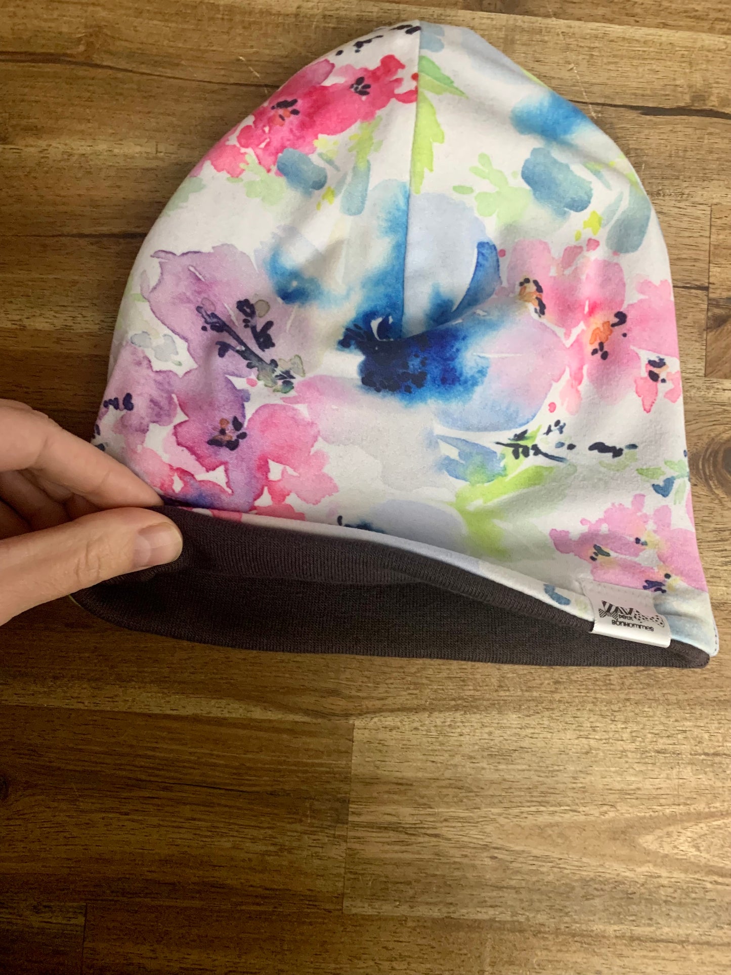 Slouchy Toque - Watercolour Floral