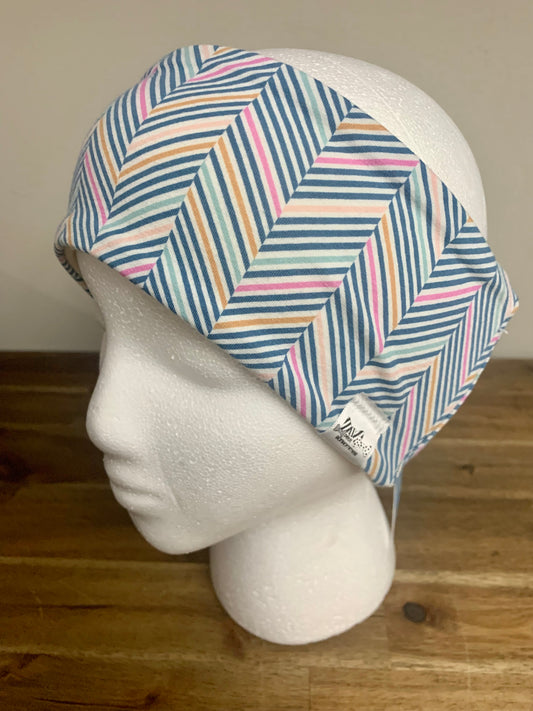 Ear Warmer - Chevron Blue Pink