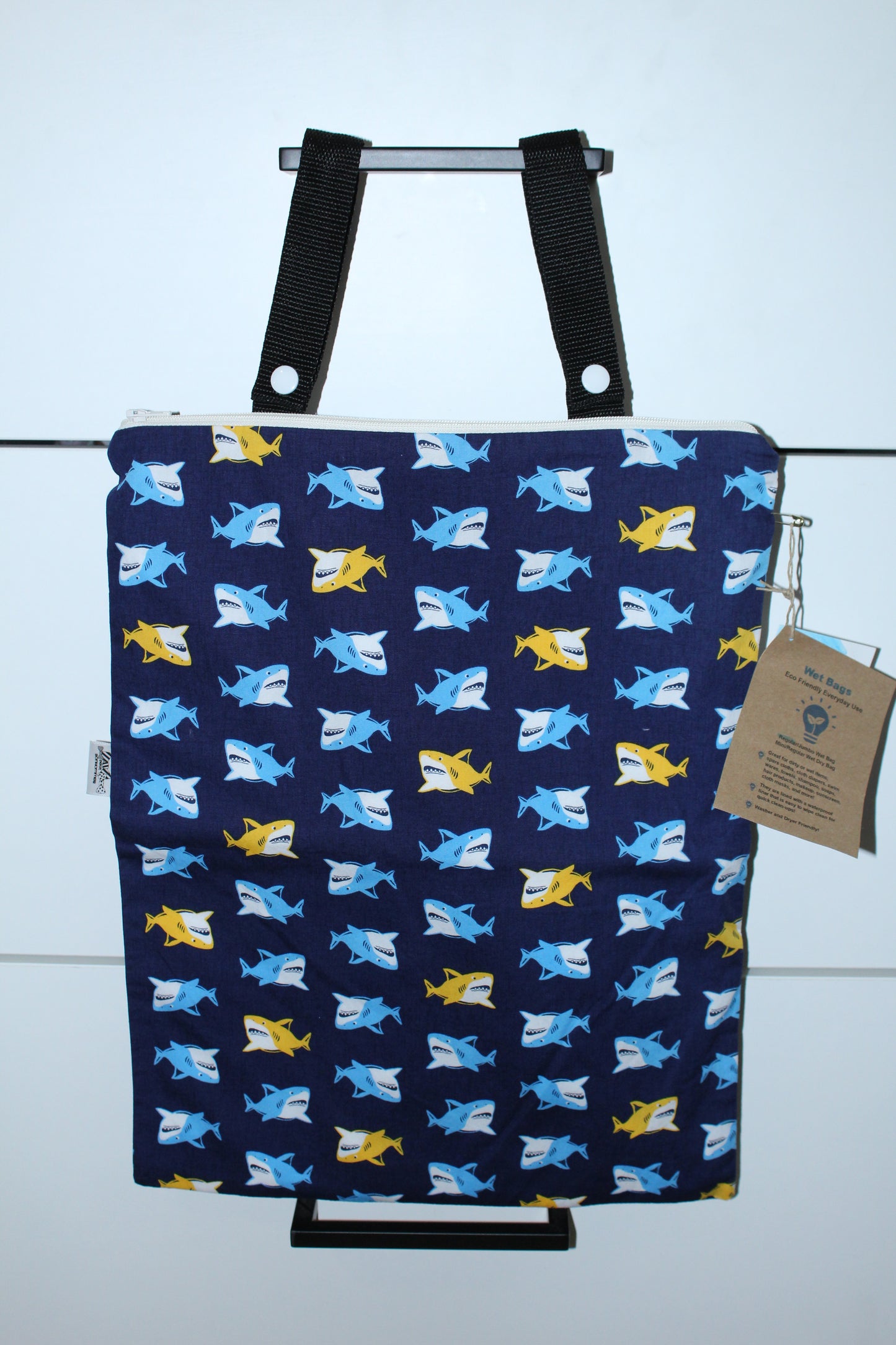Wet Bag - Sharks Blue Yellow