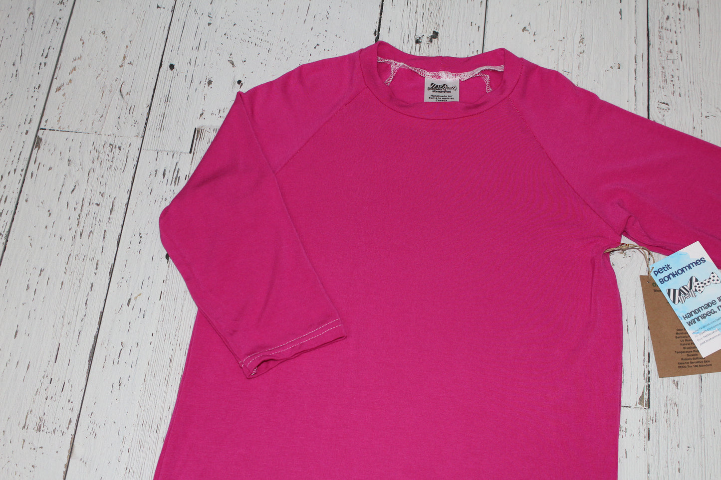 Bamboo Raglan - Neon Pink