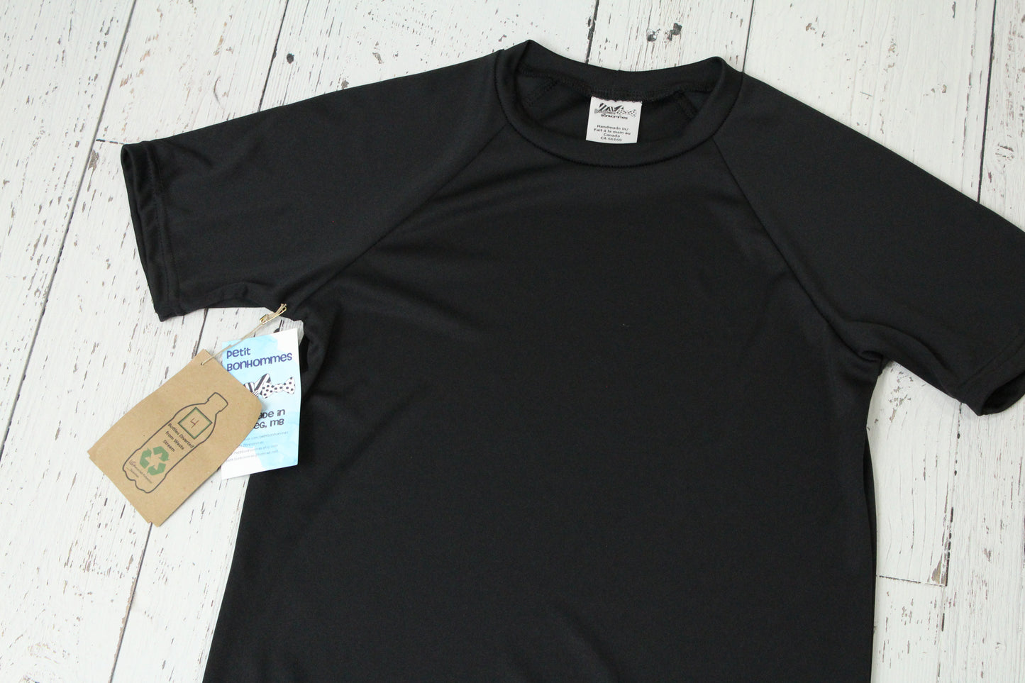 Activewear Loose Fit Raglan T-Shirt - Black