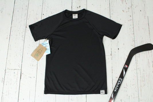 Activewear Loose Fit Raglan T-Shirt - Black
