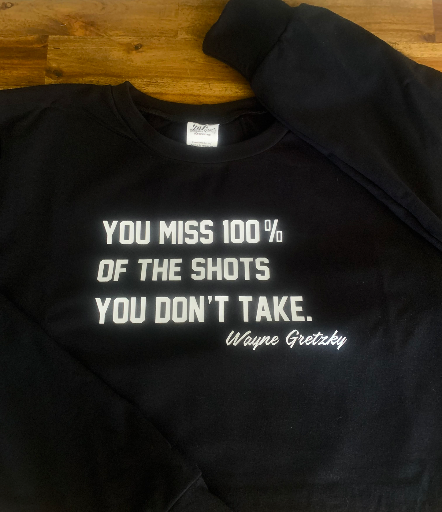 Bamboo Unisex Pullover Sweater - Wayne Gretzky Quote